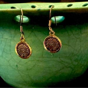 Aztec sterling silver earrings